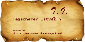 Tagscherer István névjegykártya